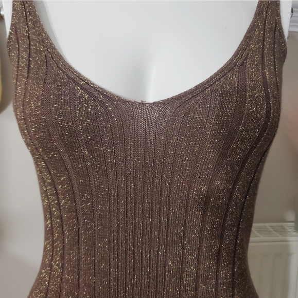 Costa Blanca Long Brown Sequence Cami- S - Picture 6 of 8